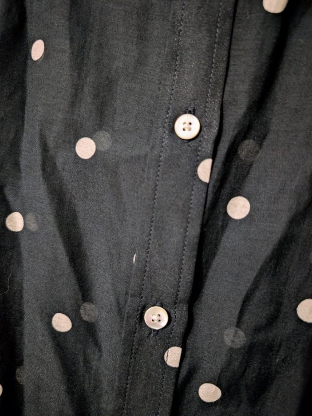 Sezane Pierro Polka Dot Button-down Blouse Black Ecru US 6 (FR 38) NWOT RARE - Picture 7 of 11